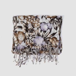 Tissue Print Linen Scarf