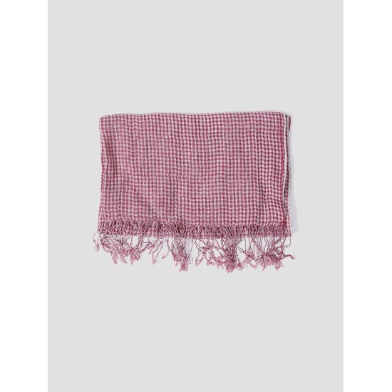 Versatile Linen Fringe Plaid Scarf Versatile Linen Fringe Plaid Scarf