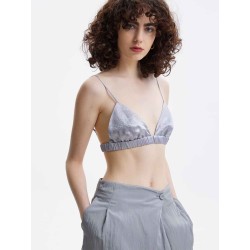 Stretch AcetateTriangle Bikini Top