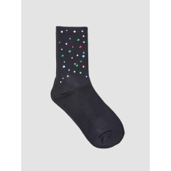 Glitter Embellished Crystal Socks
