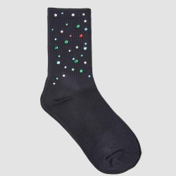 Glitter Embellished Crystal Socks