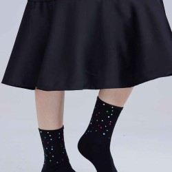 Glitter Embellished Crystal Socks