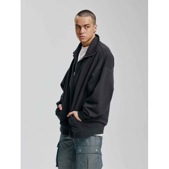 Plain Half-Zip Sweatshirt Plain Half-Zip Sweatshirt