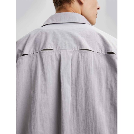 Breathable Nylon Paneled Shirt Breathable Nylon Paneled Shirt