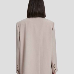 Single-breasted Wool-blend Suiting Blazer