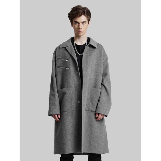 Double Zipper Wool Coat Double Zipper Wool Coat