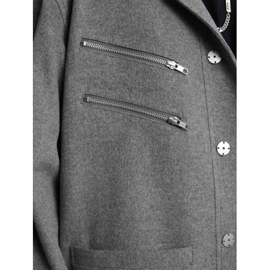 Double Zipper Wool Coat Double Zipper Wool Coat