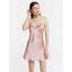 Trimmed Silk Nightgown &Robe Set Trimmed Silk Nightgown &Robe Set