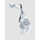 Floral Print Skinny Silk Scarf Floral Print Skinny Silk Scarf