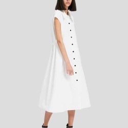 Back Strap Shirt Dress