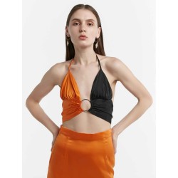 Two-tone Silk Bra