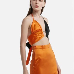 Two-tone Silk Bra