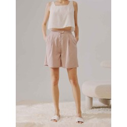High Waist Buttoned Shorts