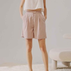 High Waist Buttoned Shorts