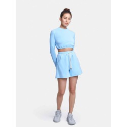 High Rise Cotton Shorts