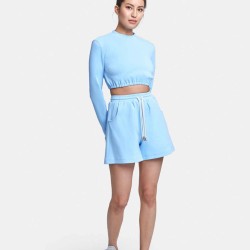 High Rise Cotton Shorts