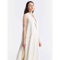 Sleeveless Long-line Waistcoat