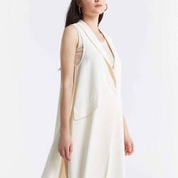 Sleeveless Long-line Waistcoat