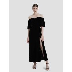 Off-the-shoulder Velvet Dress