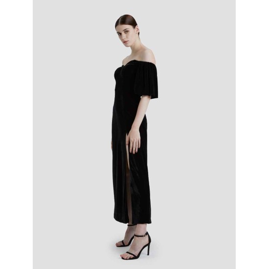 Off-the-shoulder Velvet Dress Off-the-shoulder Velvet Dress