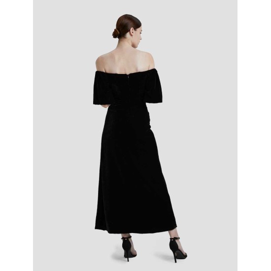Off-the-shoulder Velvet Dress Off-the-shoulder Velvet Dress