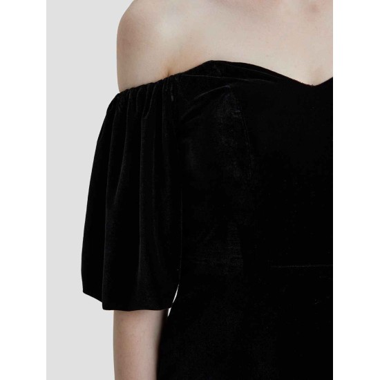 Off-the-shoulder Velvet Dress Off-the-shoulder Velvet Dress