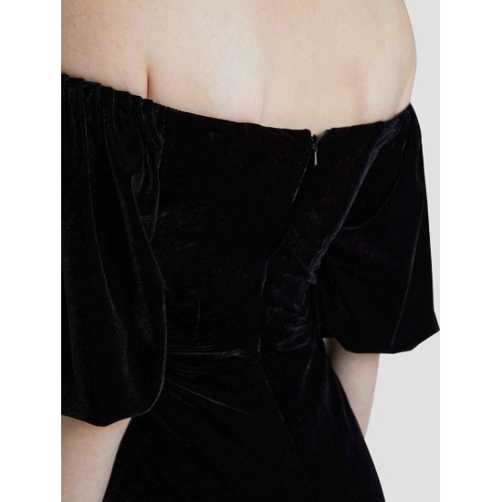 Off-the-shoulder Velvet Dress Off-the-shoulder Velvet Dress