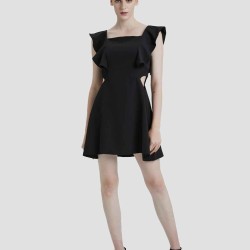 Ruffled Side Cutaway Dress
