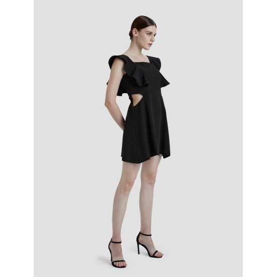 Ruffled Side Cutaway Dress Ruffled Side Cutaway Dress