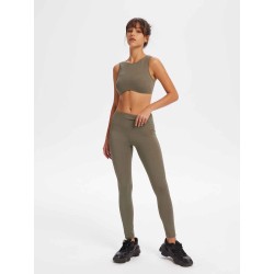 Plain High Rise Full-length Leggings