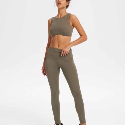 Plain High Rise Full-length Leggings