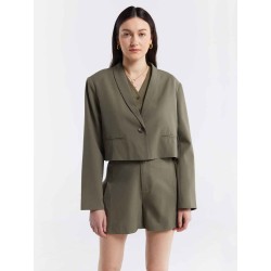 Single-breasted Cropped Blazer
