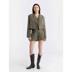 Single-breasted Cropped Blazer