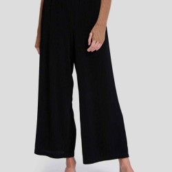 Pleated Wide-leg Cropped Trousers