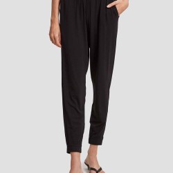 Elastic-waist Tapered Pants