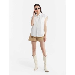 Monochrome Elastic Waist Shorts