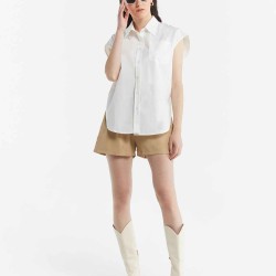 Monochrome Elastic Waist Shorts
