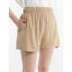 Monochrome Elastic Waist Shorts Monochrome Elastic Waist Shorts