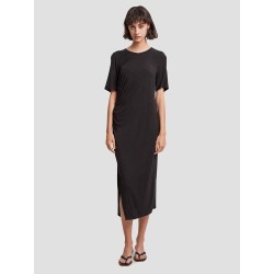 Pleat Decorated Shortsleeve Dress