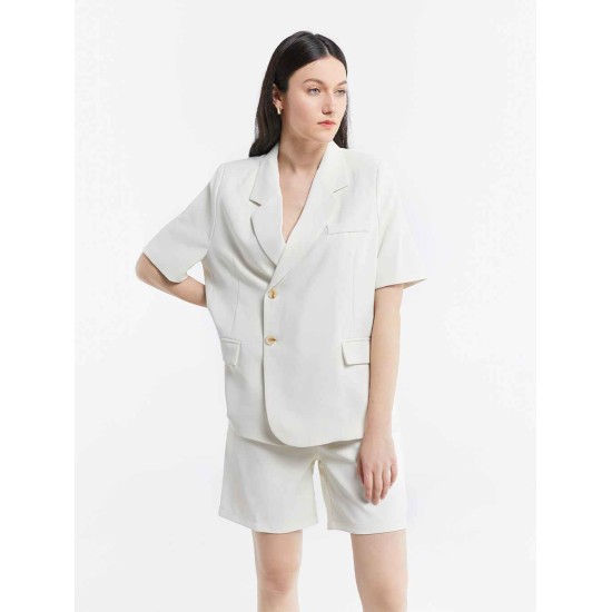 Double Button Short-Sleeve Suit Set Double Button Short-Sleeve Suit Set