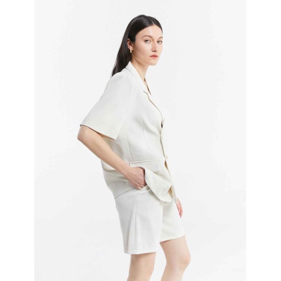 Double Button Short-Sleeve Suit Set Double Button Short-Sleeve Suit Set