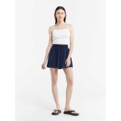 Ruffled Elastic Waist Culotte