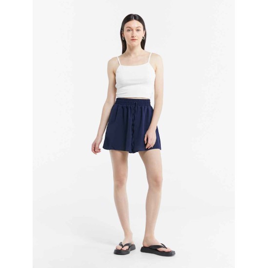 Ruffled Elastic Waist Culotte Ruffled Elastic Waist Culotte
