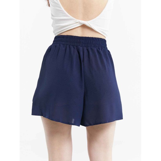 Ruffled Elastic Waist Culotte Ruffled Elastic Waist Culotte
