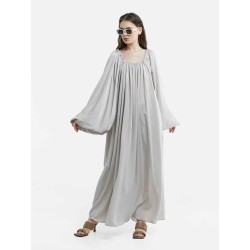 Ballon Sleeves Pajama Dress