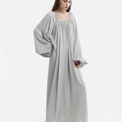 Ballon Sleeves Pajama Dress