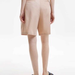 Pleated High-waisted Shorts