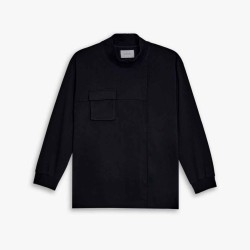 Off Center Pleat Sweatshirt
