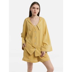 Point Collar Pajama Shirt