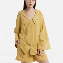 Point Collar Pajama Shirt